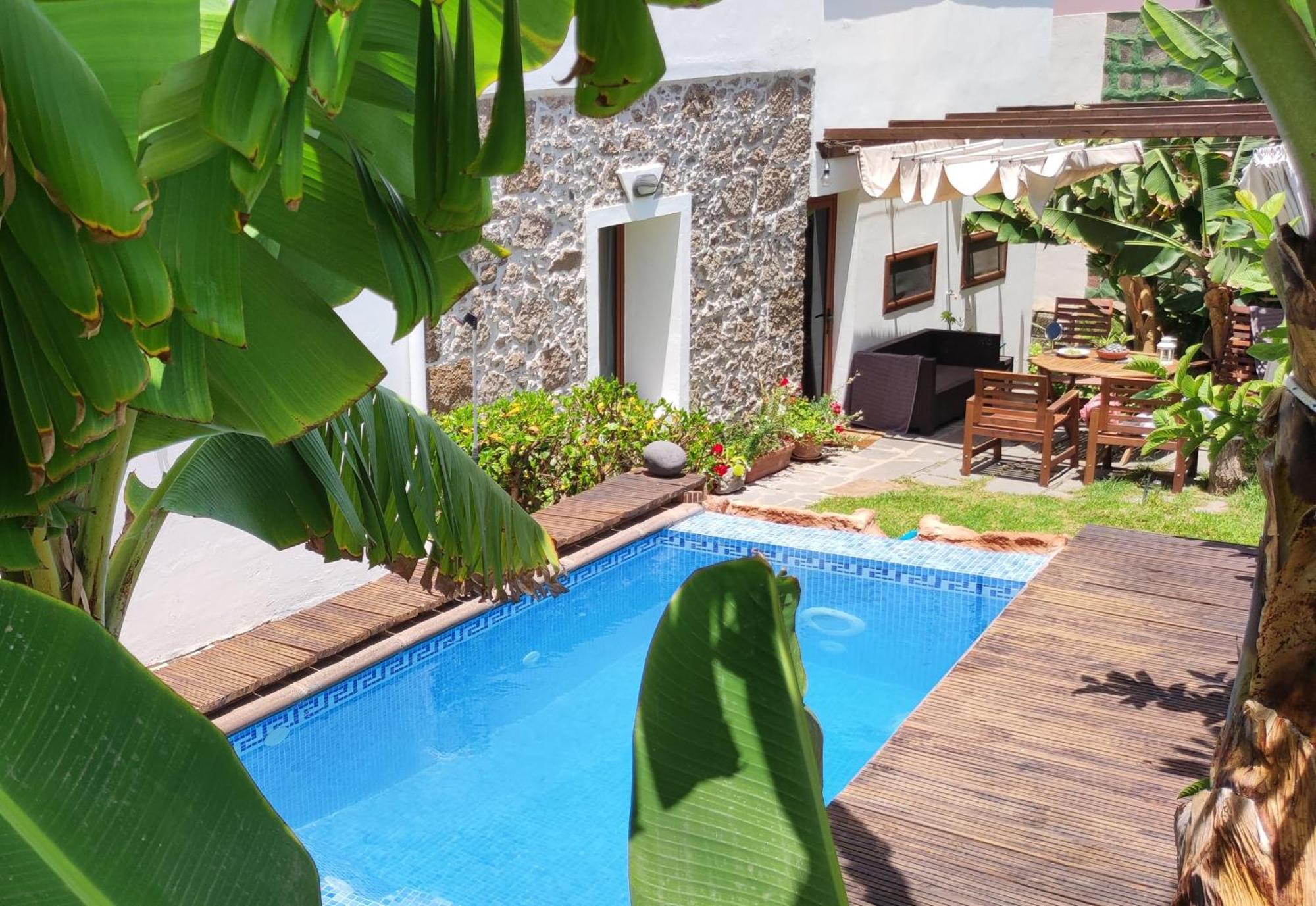 Villa Canaria Piscina Jacuzzi Jardin Santa Maria de Guia de Gran Canaria المظهر الخارجي الصورة